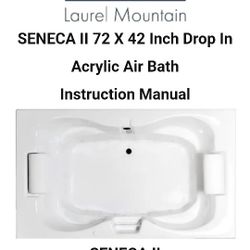 Jacuzzi Whirlpool Bathtub Spa Hot Tub Professional Series 72" By 42" Cost $5400 Only $1950 New