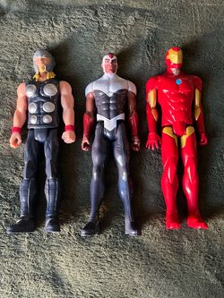 Lot of 3 Marvel Superhero Action Figures (12 inches)