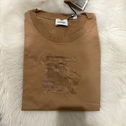 Burberry Tan Embroidered T-Shirt _ Mercari