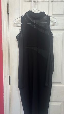 VENUS Black Mesh Panel Midi/Maxi Dress – Women’s Medium