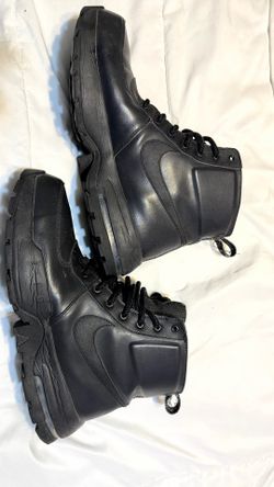 Nike Black Leather High-Top Boots