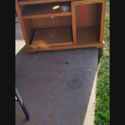 Oak Wood Desk On Wheels