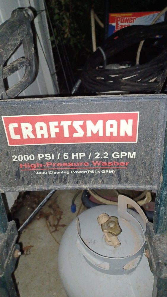 Craftman Pressure Washer5.o With New Gun And 50ft Hose
