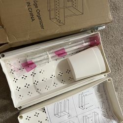 2 Tier Bathroom Organizer Storage Organizer White