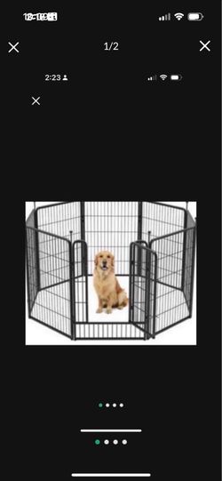6 PANEL  40”TALL WHITE HEAVY DUTY DOG PLAYPEN NEW