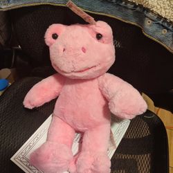 Build A Bear Pink Frog Plush