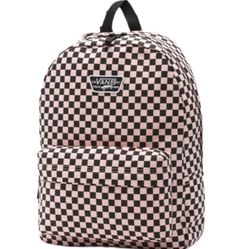 VANS Realm Backpack Checked Pink Black