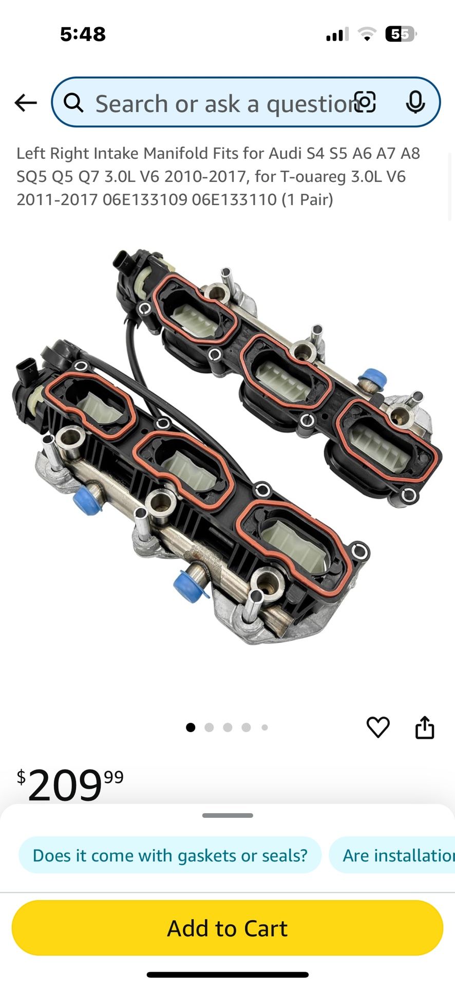 Left And Right Manifolds For Audi Check Picture