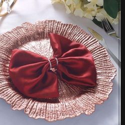 100 Pc Gold Rose CHARGERS PLATES 