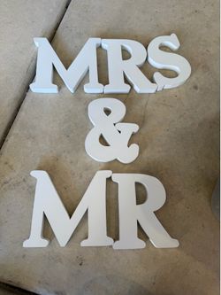 Mr and Mrs Wooden Signs