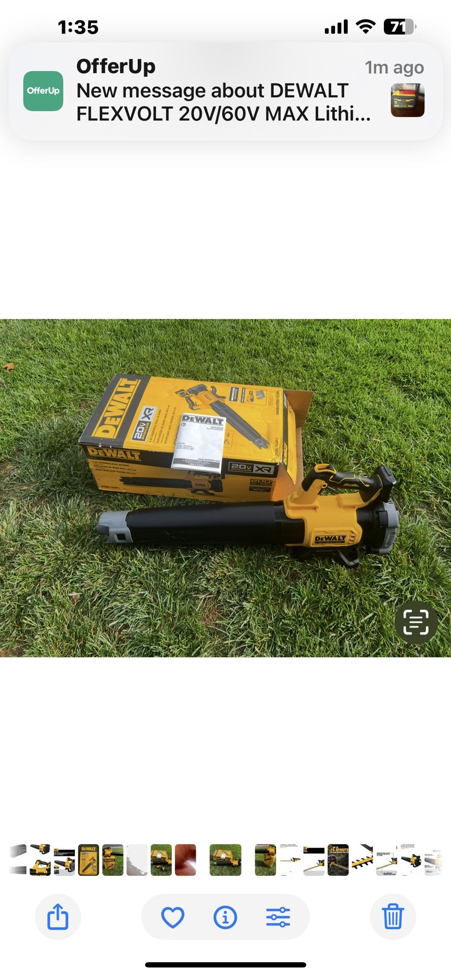 FLEXVOLT 60V MAX 125 MPH 600 CFM Brushless Cordless Battery Powered Blower (Tool Only