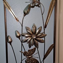 METAL ART Decor Flower Butterfly 