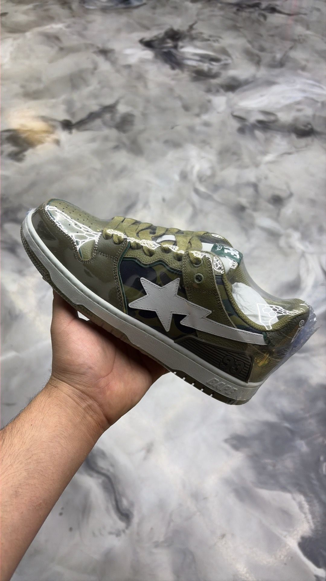 Bape Sk8 Sta Olive Green Camo 8