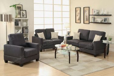 New in box set of 3 pieces sofa loveseat chair
