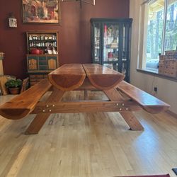 Custom Log Picnic Table