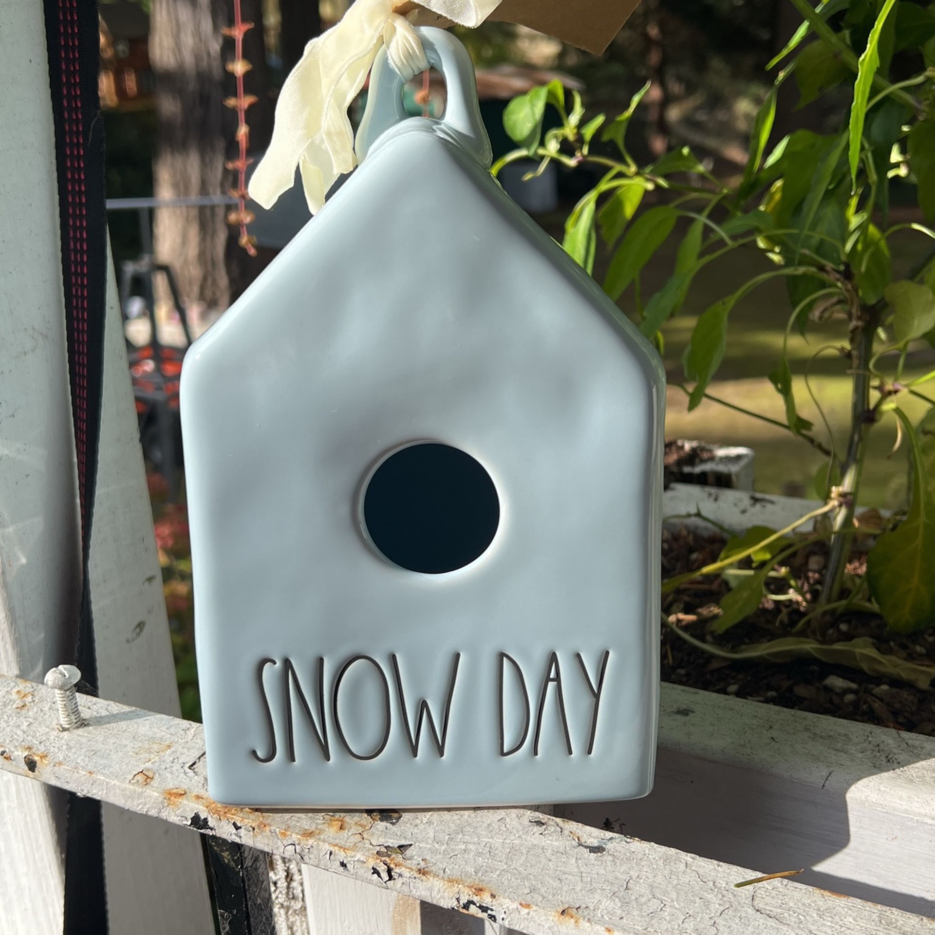 Rae Dunn Snow Day Bird House