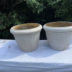 Set Of 2 Duraco Products Garden Lite Ss1418 Planter Pots