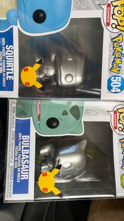 Funko pop (games) SILVER Pokemon 25th anniversary’s Squirtle 504 and bulbasaur 453