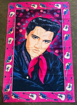 Elvis Presley Tapestry Pink Guitars