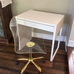 Small Desk And Acrylic Chair