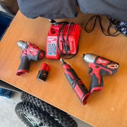 Milwaukee M12 Hammer Drill, Impact Driver, Rotary Tool 