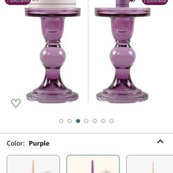 Glass Candle Holder Set