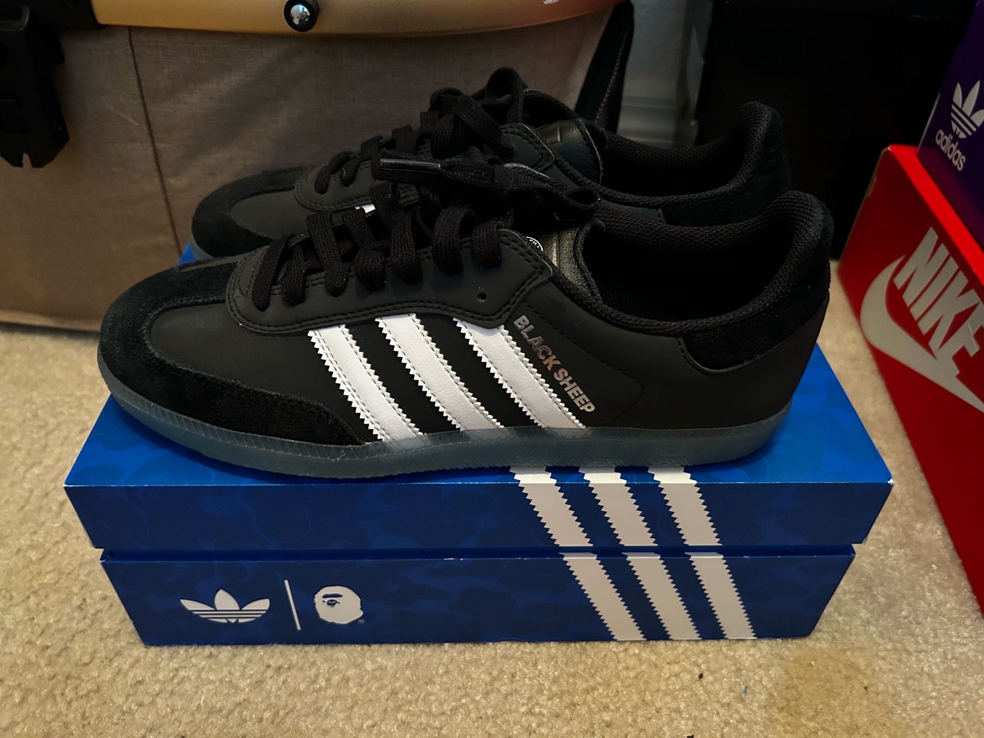 Adidas black sheep samples size 8.5 men’s