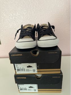New converse kids size black beige
