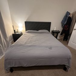 Complete Bed Set Sealy Queen Mattress, Frame, Headboard & Mattress Protector