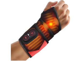 ROHVEMJ Cordless Wrist Heating Pad With Massage, Heated Wrist Massager For Pain Relief