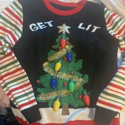 Christmas Sweater Get Lit 