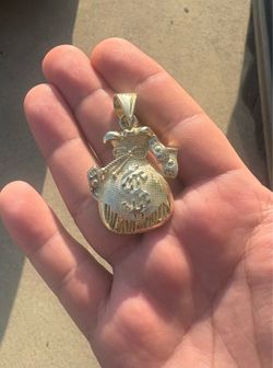 Gold Plated Money Bag Charm