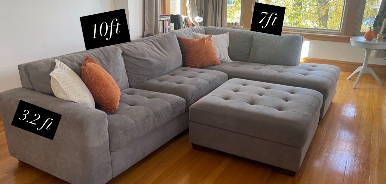 3 Piece Sectional Couch Beige