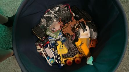 A bucket of small toy cars for75$ obo.