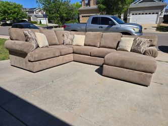 Greige 3 Piece Sectional Sofa