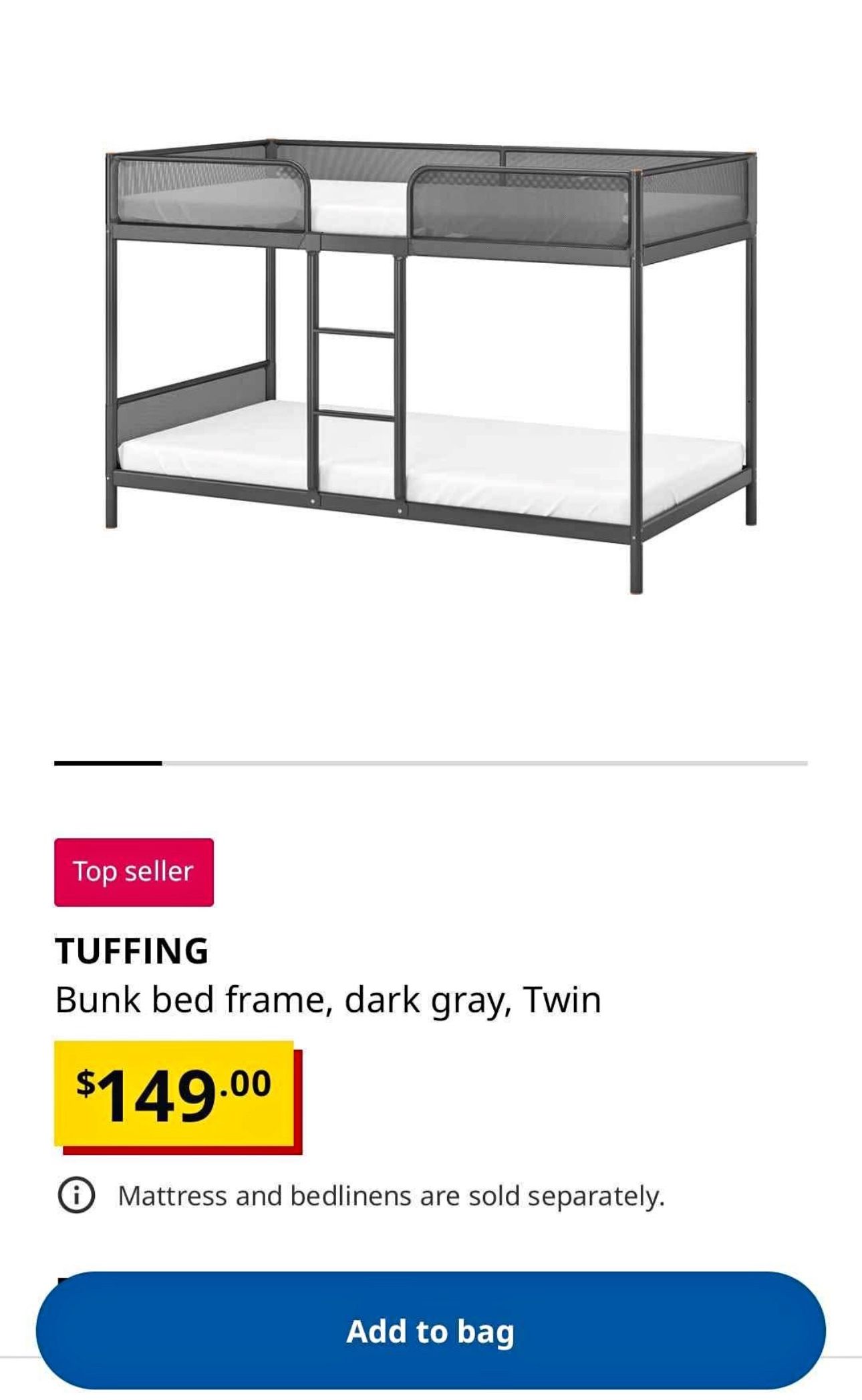 IKEA BUNK BEDS WITH IKEA MATTRESSES $150