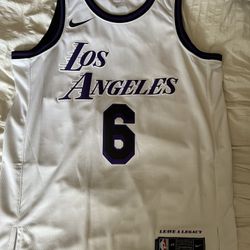 Nike NBA Dri-Fit LA Lakers James #6 City Edition Swingman Jersey Mens Sz: L (48)