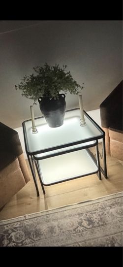 Nesting coffee table with LED LIGHT brand new in box $40