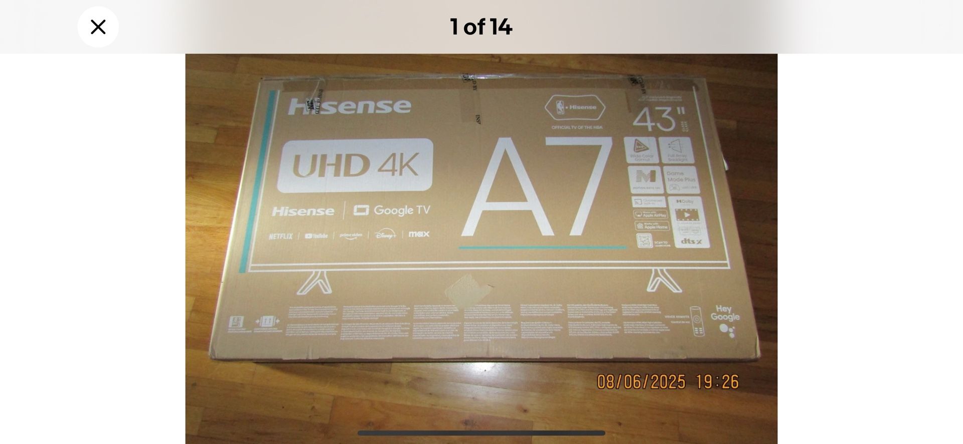 Hisense A7 Series 43" Class 4K UHD Smart Google TV w/Voice Remote 43A7N 2024