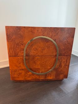 CB2 Metro Burl Wood Nightstand (Set of 2)