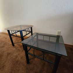 Metal / Glass Top End Tables