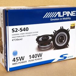 S Series Car Speakers 4" 2-Way Coaxial Speaker System 140 Watts S2-S40 🚨 Payment Options Available 🚨 No Credit Needed 🚨 