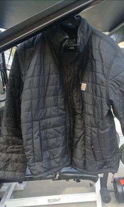 Carhartt black puffer jacket men's lg