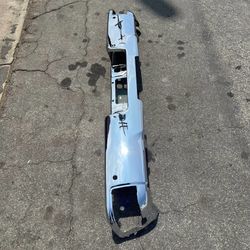 Chevy Silverado & GMC Sierra 1500 / 2500 / 3500 Rear Bumper OEM 2014 2015 2016 2017 2018 2019 (sensor holes)