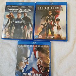 Captain America, 12 and three, Blu-ray.
