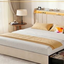 New FULL SIZE BED SET BED FRAME WITH MATTRESS LINEN EXTRA STORAGE FREE DELIVERY 