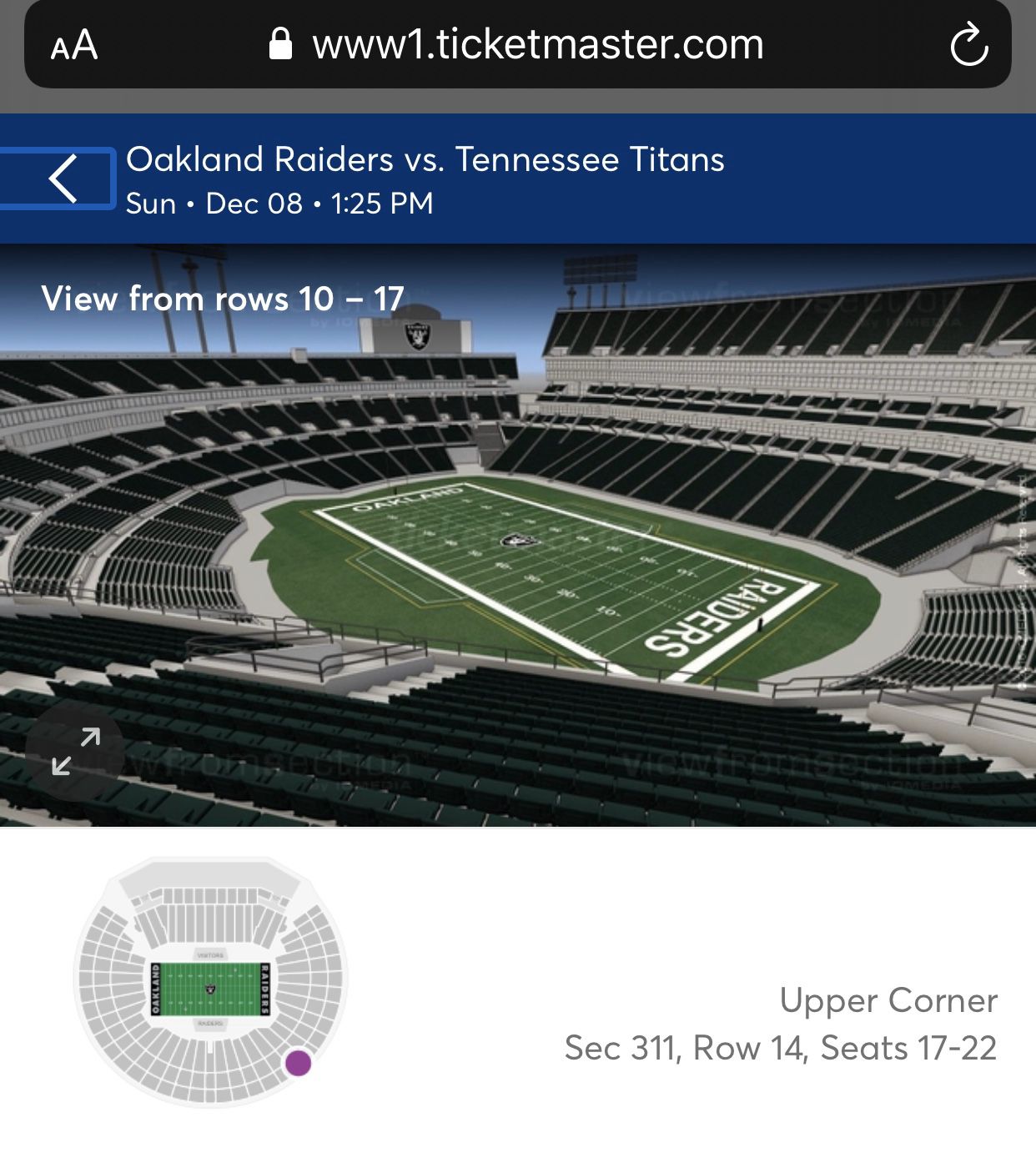 Raiders tickets for sale