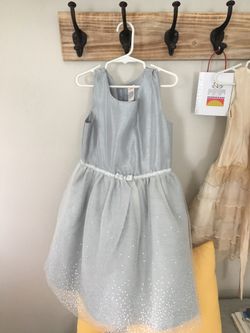 Gymboree beautiful elegant silver dress size 7 girls