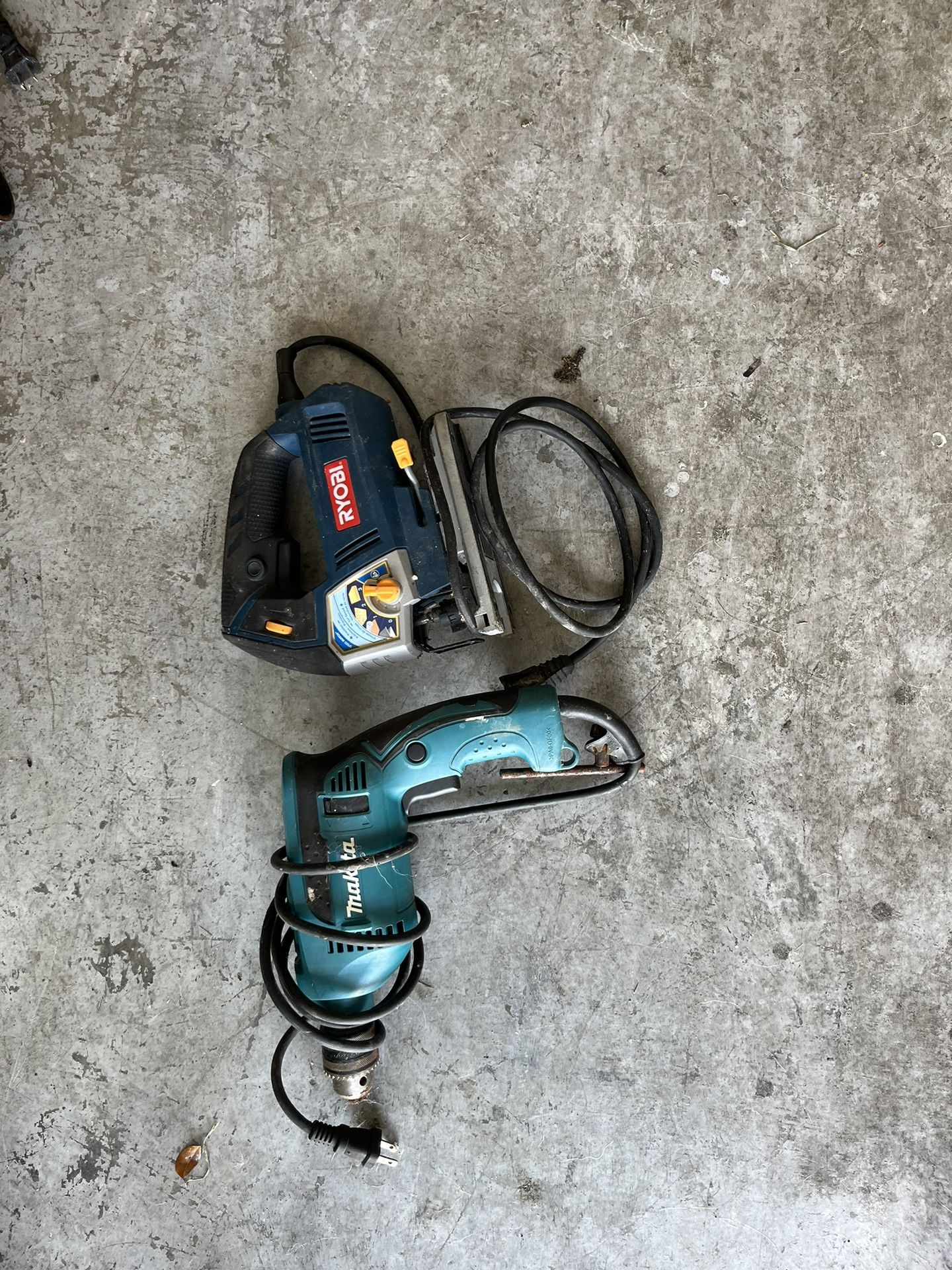 Makita, Electric Drill And Ryobi Jigsaw They Both Work Great