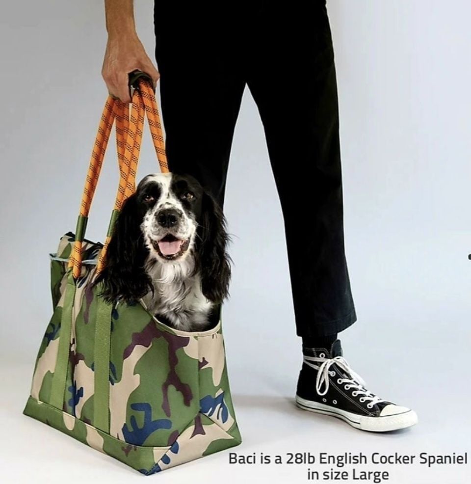 ROVERLUND Out-and-About Dog Tote – Large – FLAW in mesh side – see photo